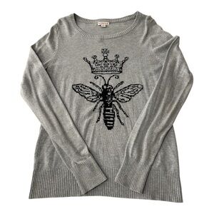 Merona Queen Bee Sweater Graphic Women’s Sweater Size M